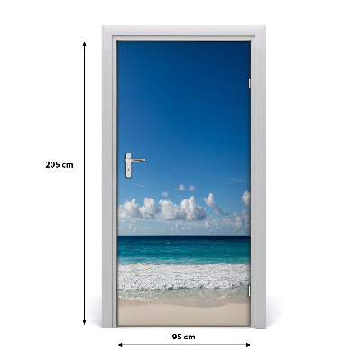 Adesivo per porta Spiaggia tropicale