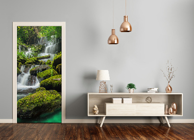 Adesivo per porta interna Cascata nella giungla