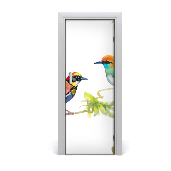 Adesivo per porta interna Uccelli