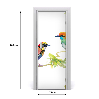 Adesivo per porta interna Uccelli