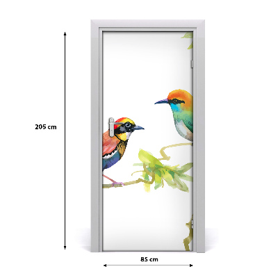 Adesivo per porta interna Uccelli