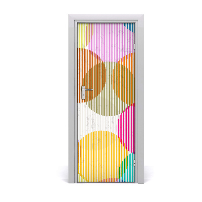 Adesivo per porta interna Ruote colorate
