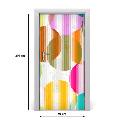 Adesivo per porta interna Ruote colorate