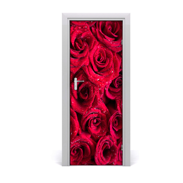 Adesivo per porta interna Rose rosse