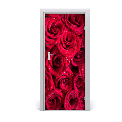 Adesivo per porta interna Rose rosse