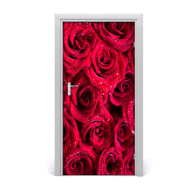 Adesivo per porta interna Rose rosse