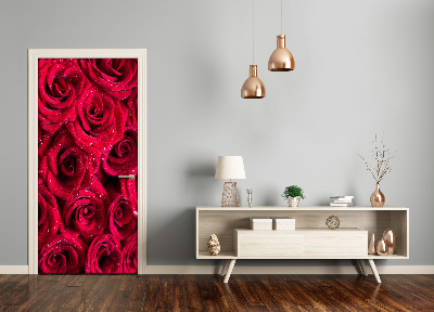 Adesivo per porta interna Rose rosse
