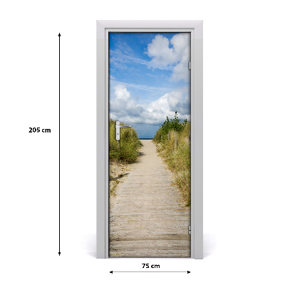 Adesivo per porta Sentiero per la spiaggia