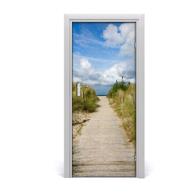 Adesivo per porta Sentiero per la spiaggia