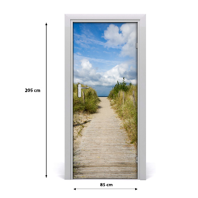 Adesivo per porta Sentiero per la spiaggia