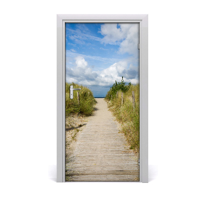 Adesivo per porta Sentiero per la spiaggia