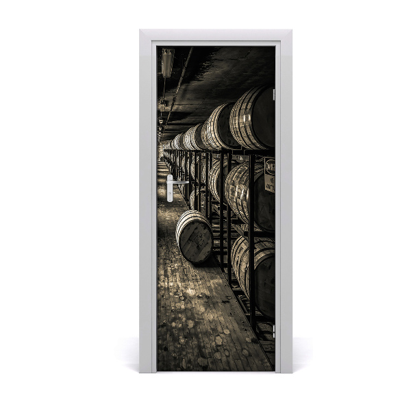 Adesivo per porta Botti di bourbon