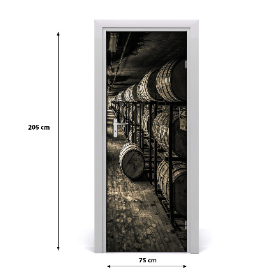 Adesivo per porta Botti di bourbon