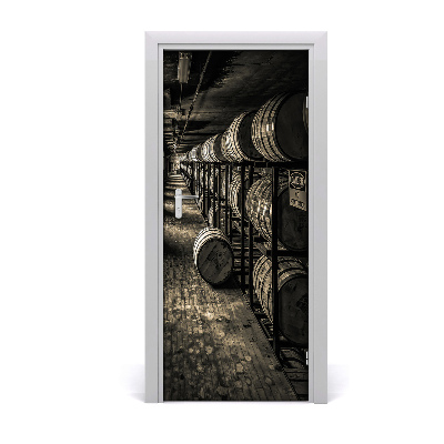 Adesivo per porta Botti di bourbon