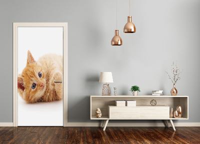 Adesivo per porta Little Rudy Cat