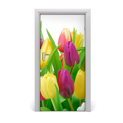 Adesivo per porta Tulips Flowers