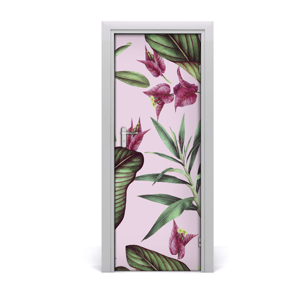 Adesivo per porta Pattern hawaiano