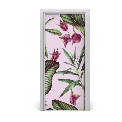 Adesivo per porta Pattern hawaiano
