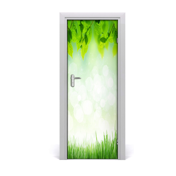 Sticker porta Foglie ed erba