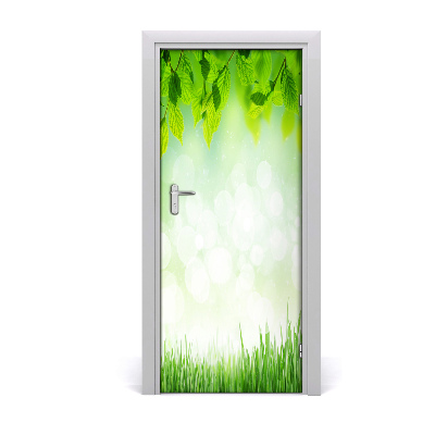 Sticker porta Foglie ed erba