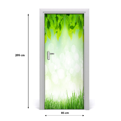 Sticker porta Foglie ed erba