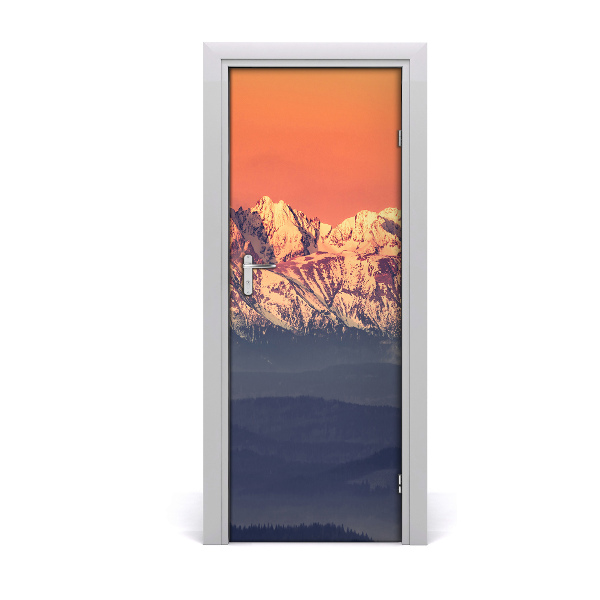 Adesivo per porta interna Panorama delle montagne Tatra