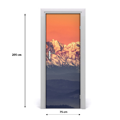 Adesivo per porta interna Panorama delle montagne Tatra