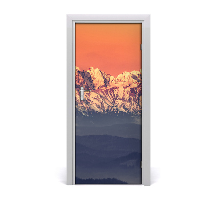 Adesivo per porta interna Panorama delle montagne Tatra