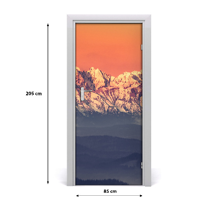 Adesivo per porta interna Panorama delle montagne Tatra