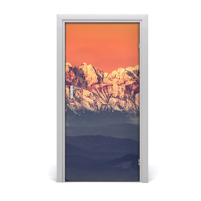 Adesivo per porta interna Panorama delle montagne Tatra