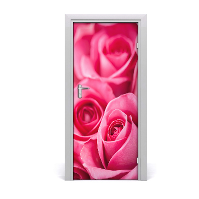 Adesivo per porta interna Rose rosa