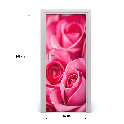 Adesivo per porta interna Rose rosa