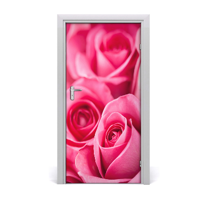 Adesivo per porta interna Rose rosa