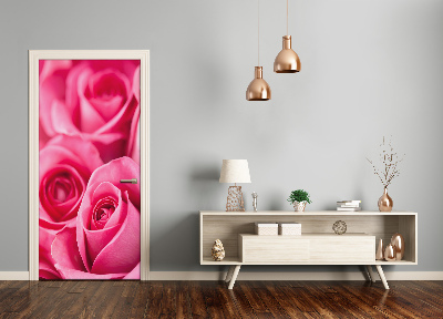 Adesivo per porta interna Rose rosa