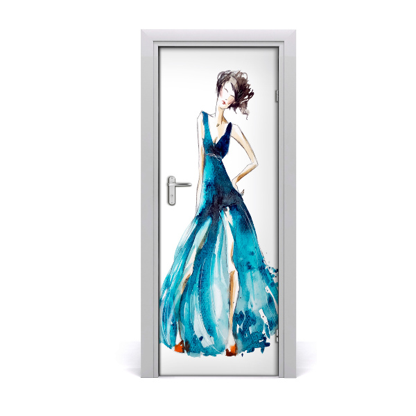 Adesivo per porta Illustrazione di moda