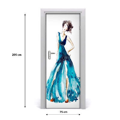 Adesivo per porta Illustrazione di moda