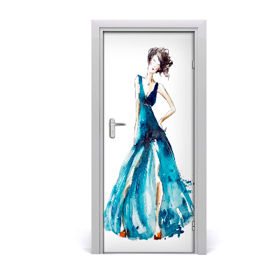 Adesivo per porta Illustrazione di moda