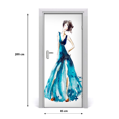 Adesivo per porta Illustrazione di moda