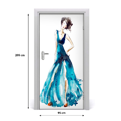 Adesivo per porta Illustrazione di moda