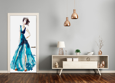 Adesivo per porta Illustrazione di moda