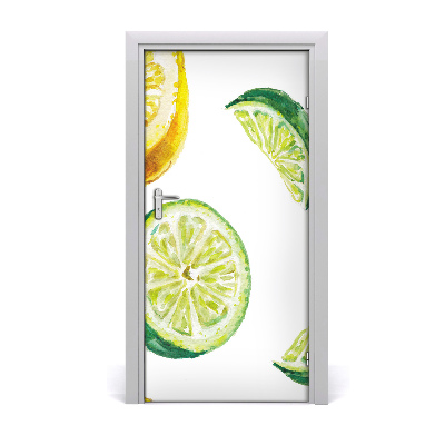 Adesivo per porta interna Lime e limoni