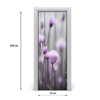Adesivo per porta Fiori di erba cipollina