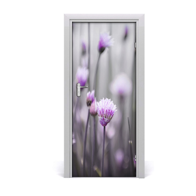 Adesivo per porta Fiori di erba cipollina