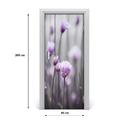 Adesivo per porta Fiori di erba cipollina