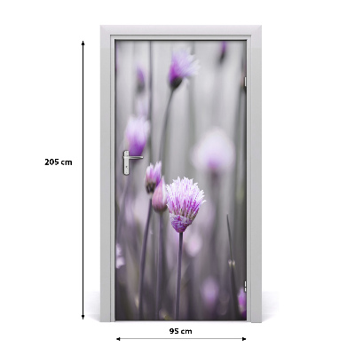 Adesivo per porta Fiori di erba cipollina