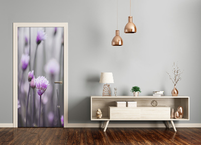 Adesivo per porta Fiori di erba cipollina