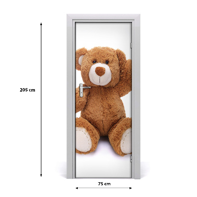 Adesivo per porta interna orsacchiotto di peluche
