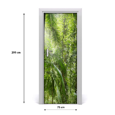 Poster adesivo per porta la foresta pluviale