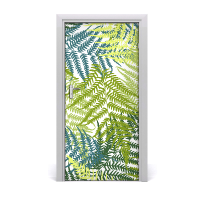 Adesivo per porta interna Foglie di felce
