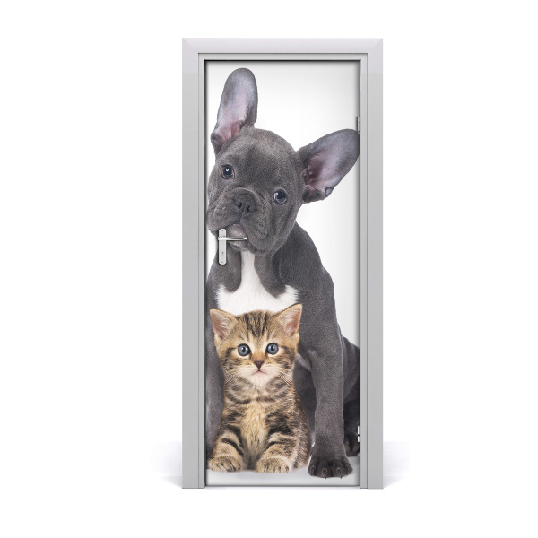 Adesivo per porta Cane e gatto